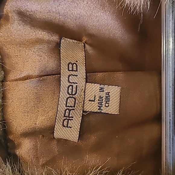 Leather jacket, faux fur, Arden B, Large - Picture 4 of 17